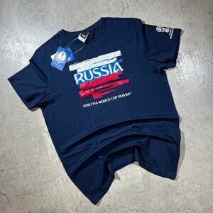 FIFA 2018 World Cup Russia T-Shirt Navy Shirt Large Official Licensed
